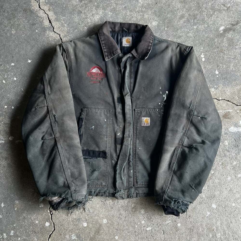 Carhartt faded black arctic work wear jacket